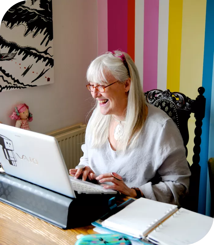 Alison Waterhouse founder of Circles for Learning on a video call